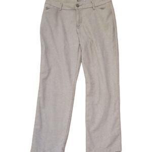 Lee 10P Petite Tan Cotton Stretch Pants Relaxed Fit Straight Leg Twill Solid